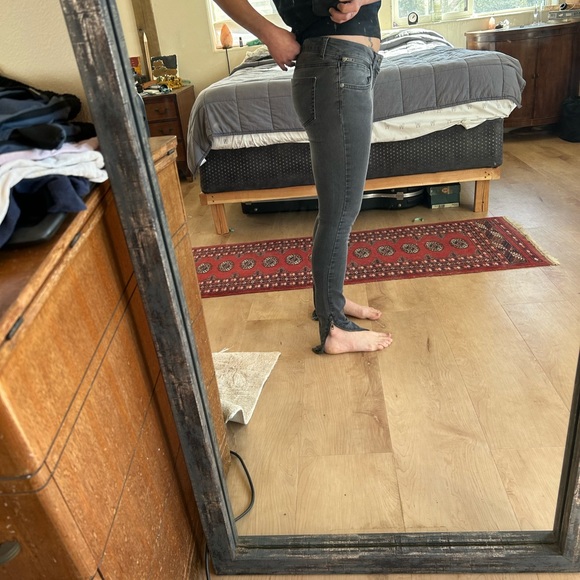 Anine Bing iron grey jeans with zippers - Picture 4 of 15